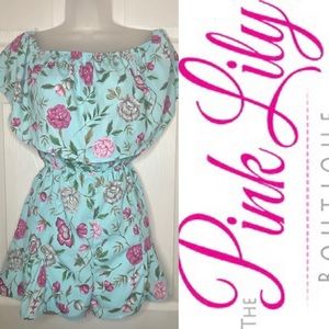 The Sweetest Stories Floral Romper Pink Lily